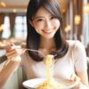 デートでパスタを食べる時、女性はスプーンを使うべき